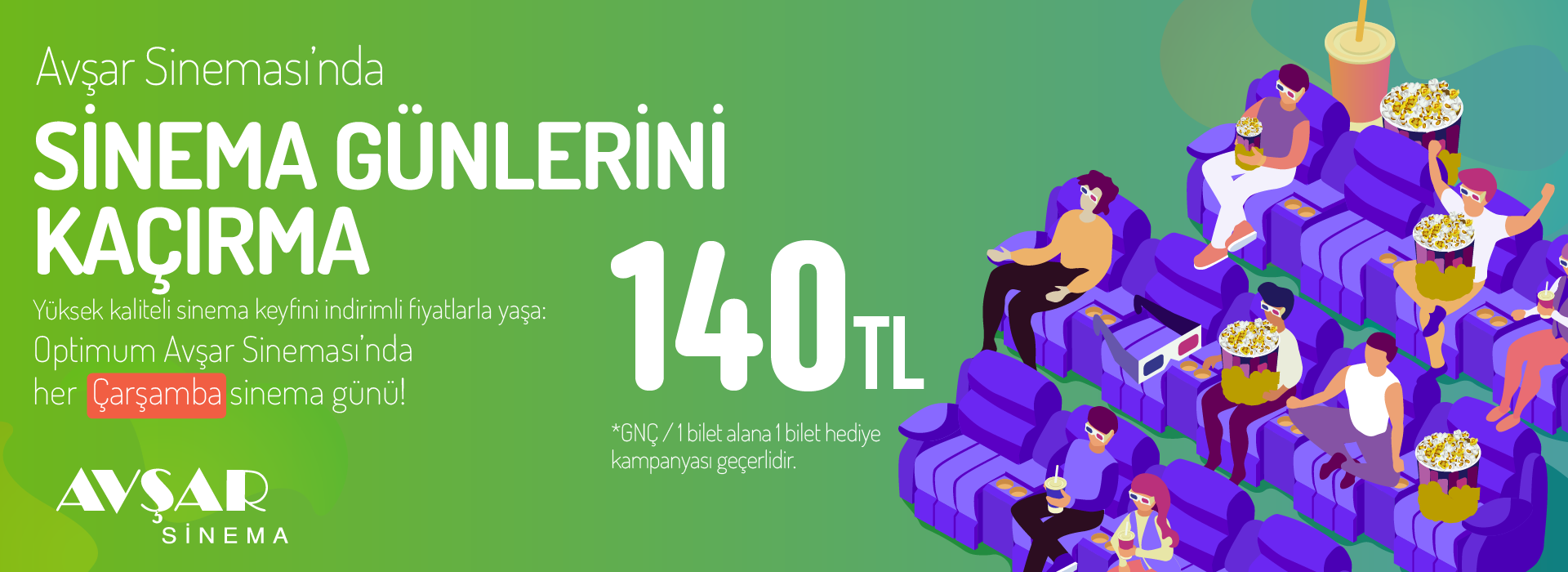 People's Days opportunity at Avşar Cinema!