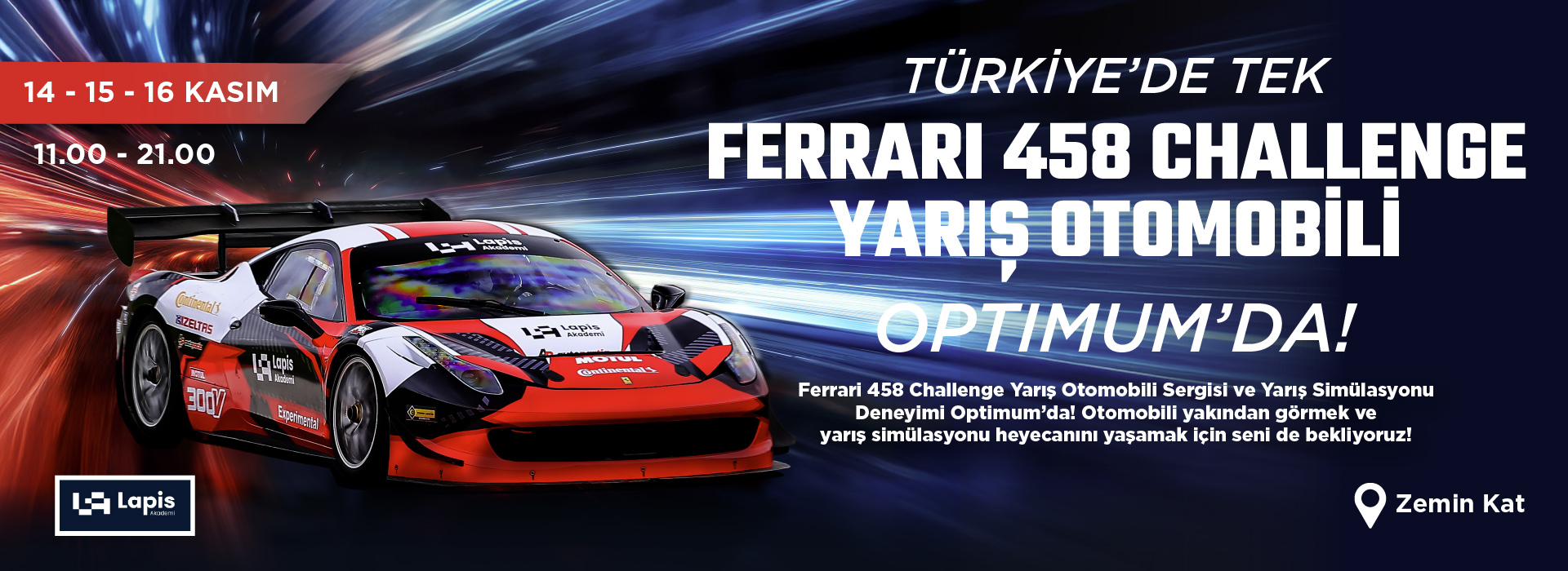 Ferrari 458, Etkinlik, Simülasyon