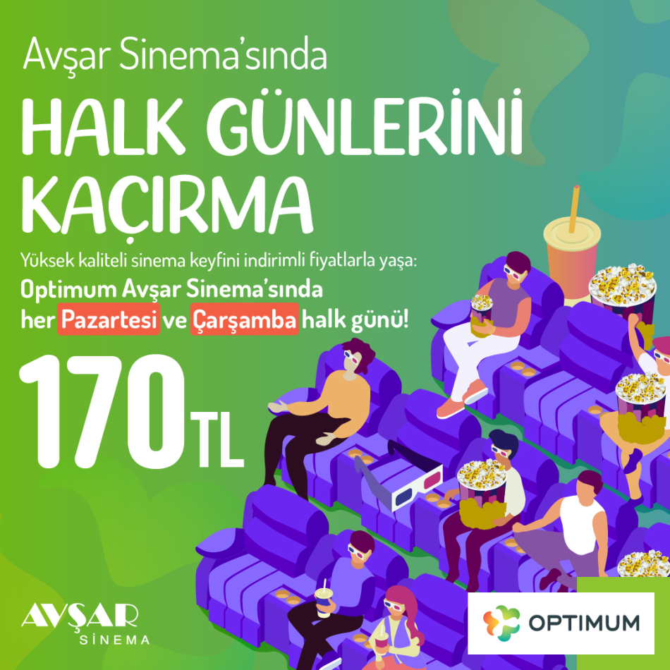 People's Days opportunity at Avşar Cinema!